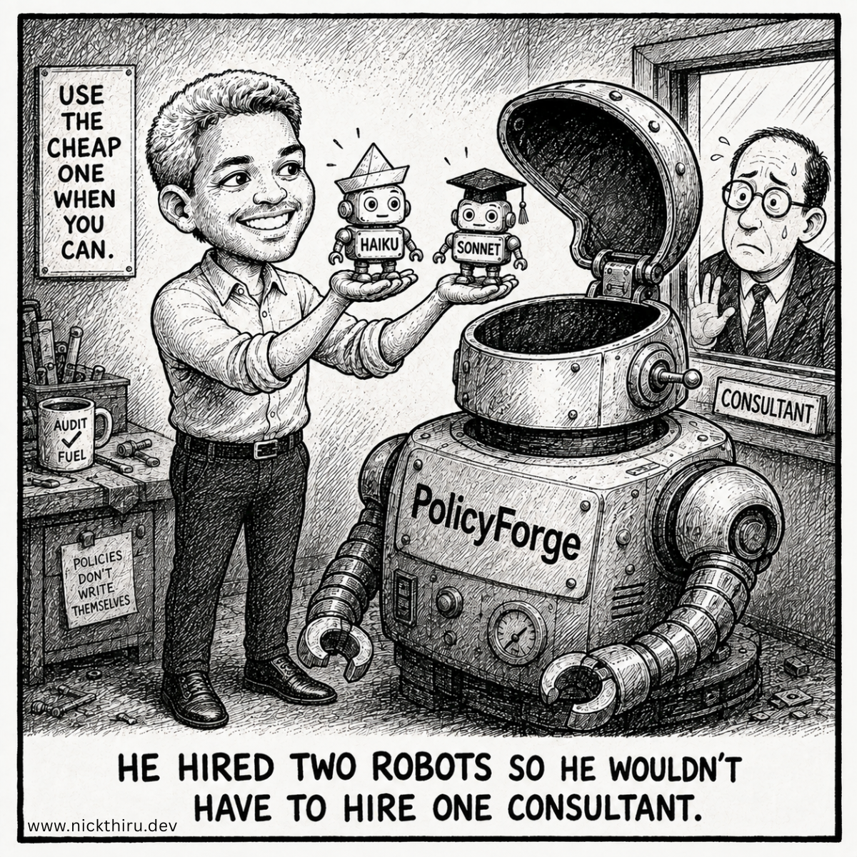 Illustration for PolicyForge — Inside the MVP Technical Stack